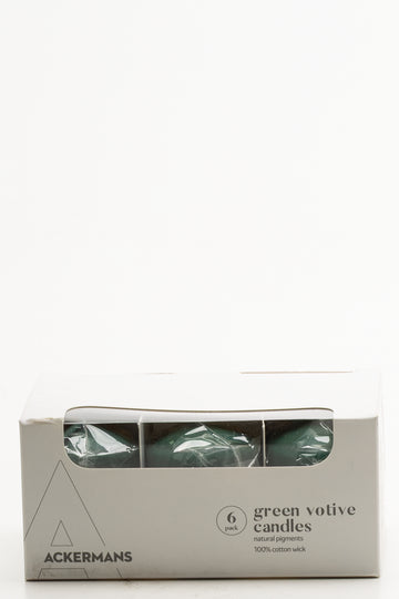 6 Pack Candles Green