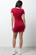 Bodycon Dress Burgundy (2)