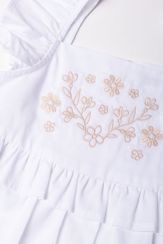 Embroidered Top White