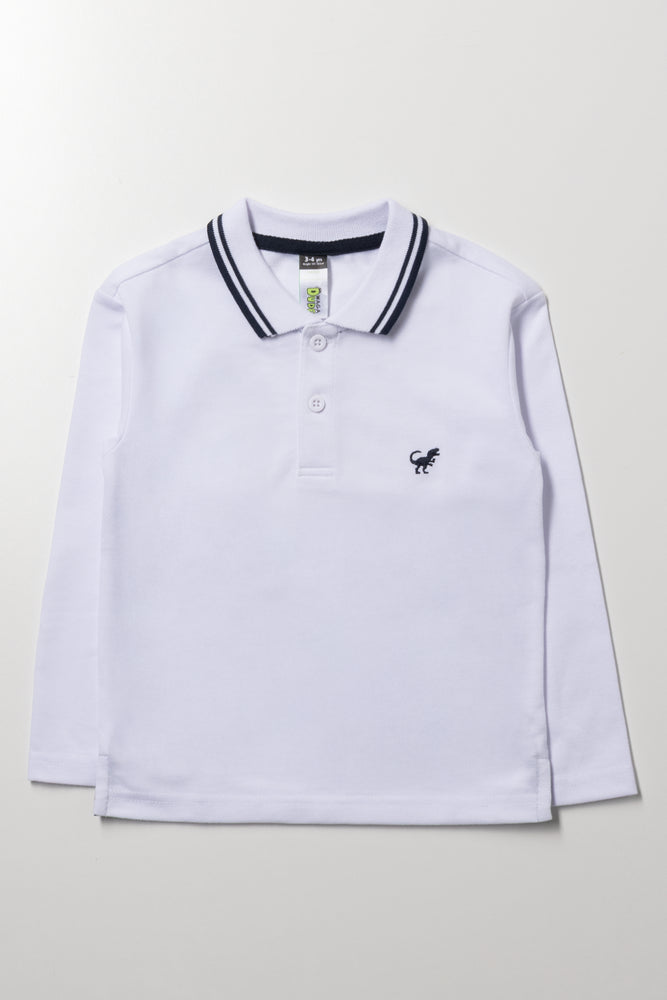 Long Sleeve Golfer White