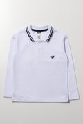 Long Sleeve Golfer White