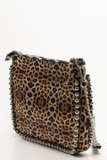 Leopard Print Clutch Bag Brown (1)