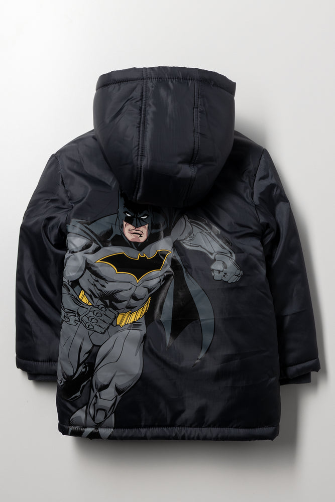 Batman Hooded Parka Jacket Dark Grey (2)