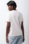Short Sleeve 3D Floral T-Shirt Pink (2)