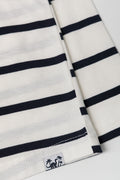 Long Sleeve Stripe T-Shirt White And Navy (2)