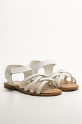 Strappy Cross Sandals White