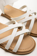 Strappy Cross Sandals White (2)