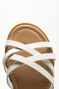 Strappy Cross Sandals White (4)