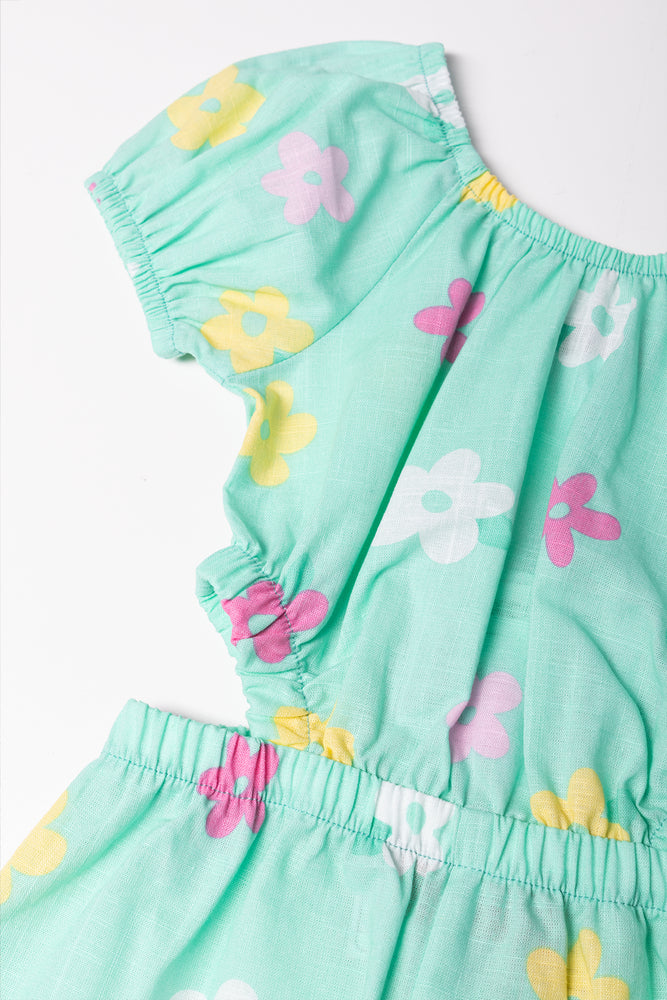 Cut Out Detail Jumpsuit Green