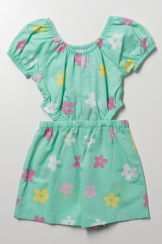 Cut Out Detail Jumpsuit Green (2)