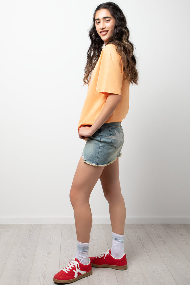 Oversized Short Sleeve T-Shirt Orange (1)