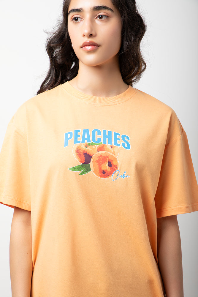 Oversized Short Sleeve T-Shirt Orange (3)
