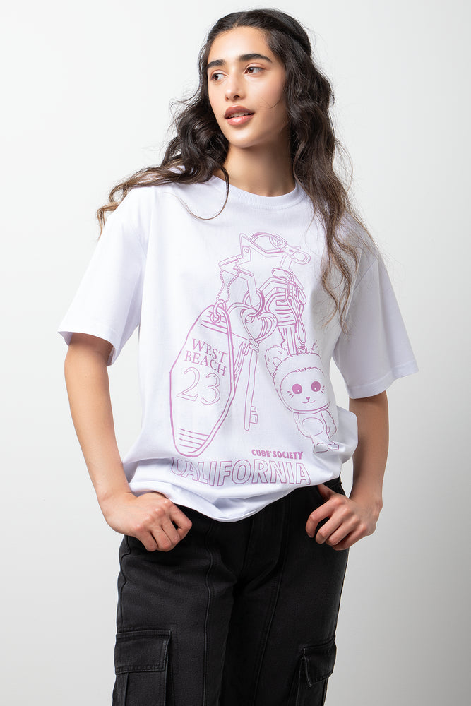 Oversized Short Sleeve T-Shirt White