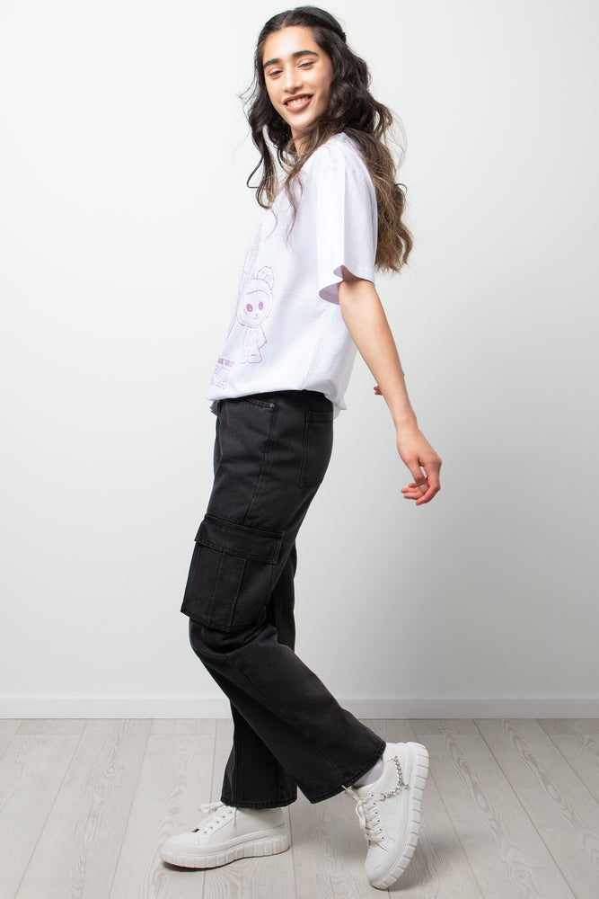 Oversized Short Sleeve T-Shirt White (1)