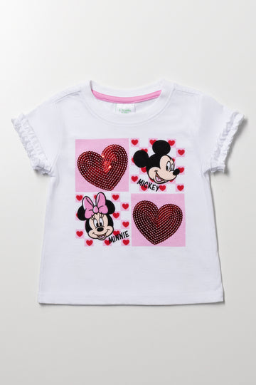 Minnie Mouse Short Sleeve T-Shirt White