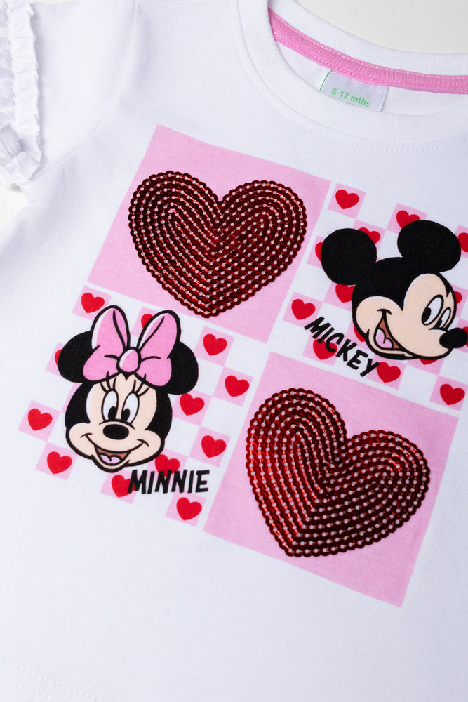 Minnie Mouse Short Sleeve T-Shirt White (1)