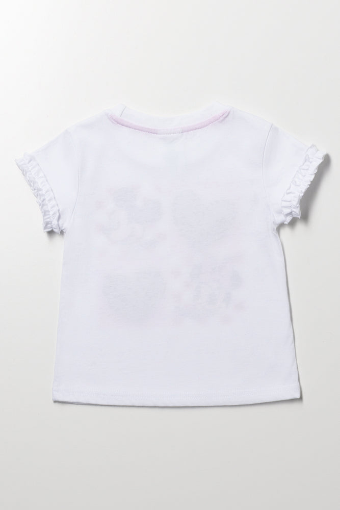 Minnie Mouse Short Sleeve T-Shirt White (2)