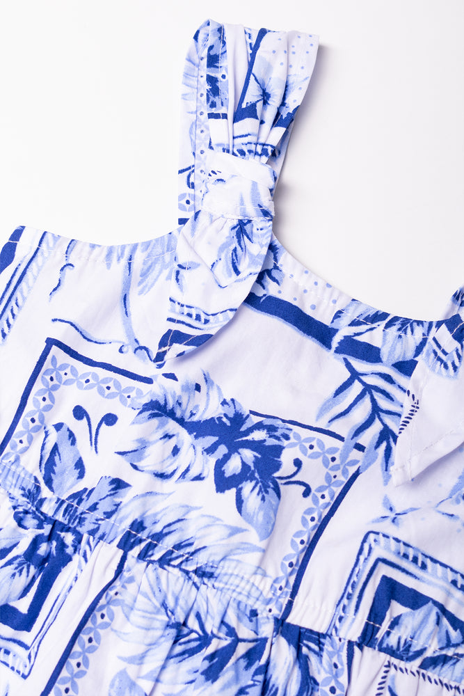 Tile Dress Blue And White (1)