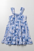 Tile Dress Blue And White (2)