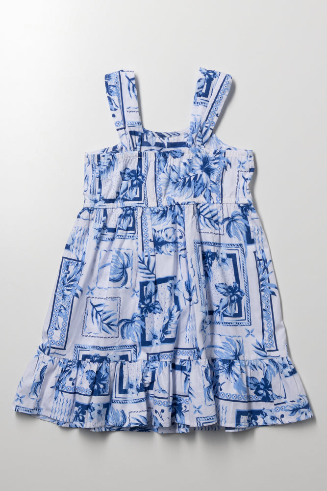 Tile Dress Blue And White (2)