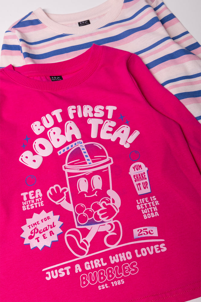 2 Pack Long Sleeve T-Shirts Pink