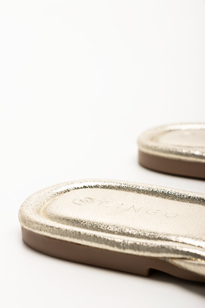Thong Mule Sandals Gold (3)