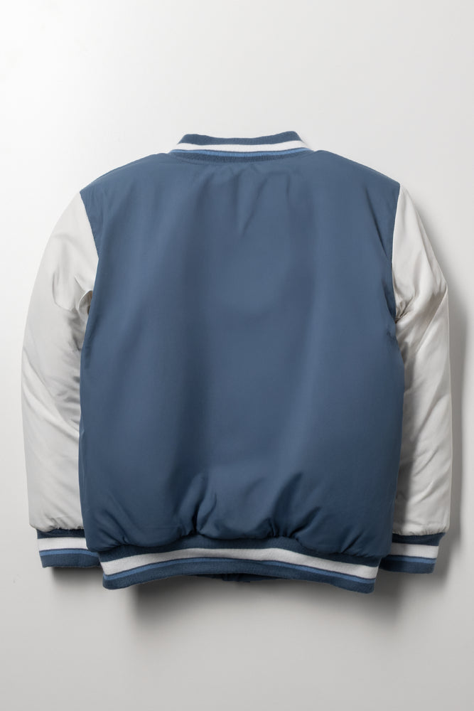 Baseball Bomber Jacket Blue (2)
