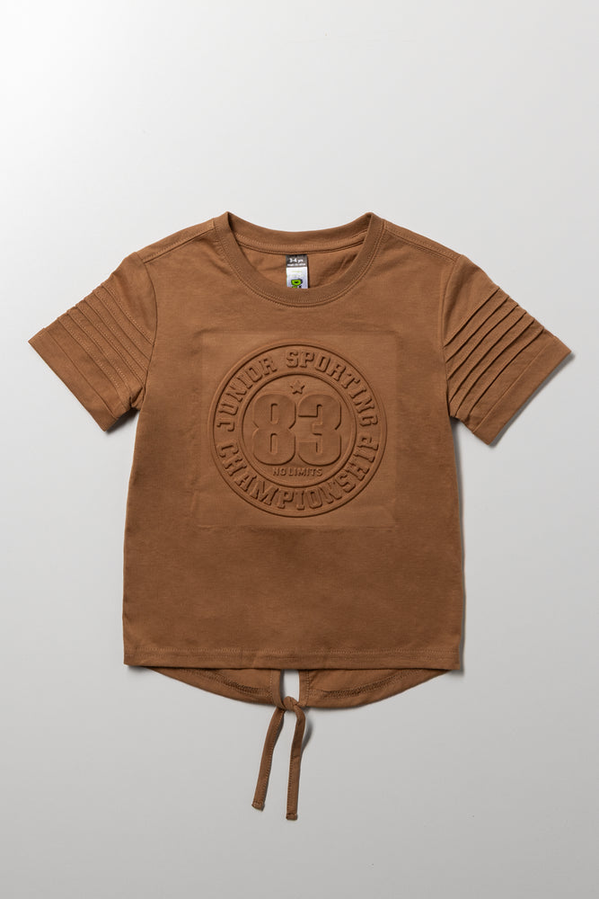 Tuxedo Short Sleeve T-Shirt Tan