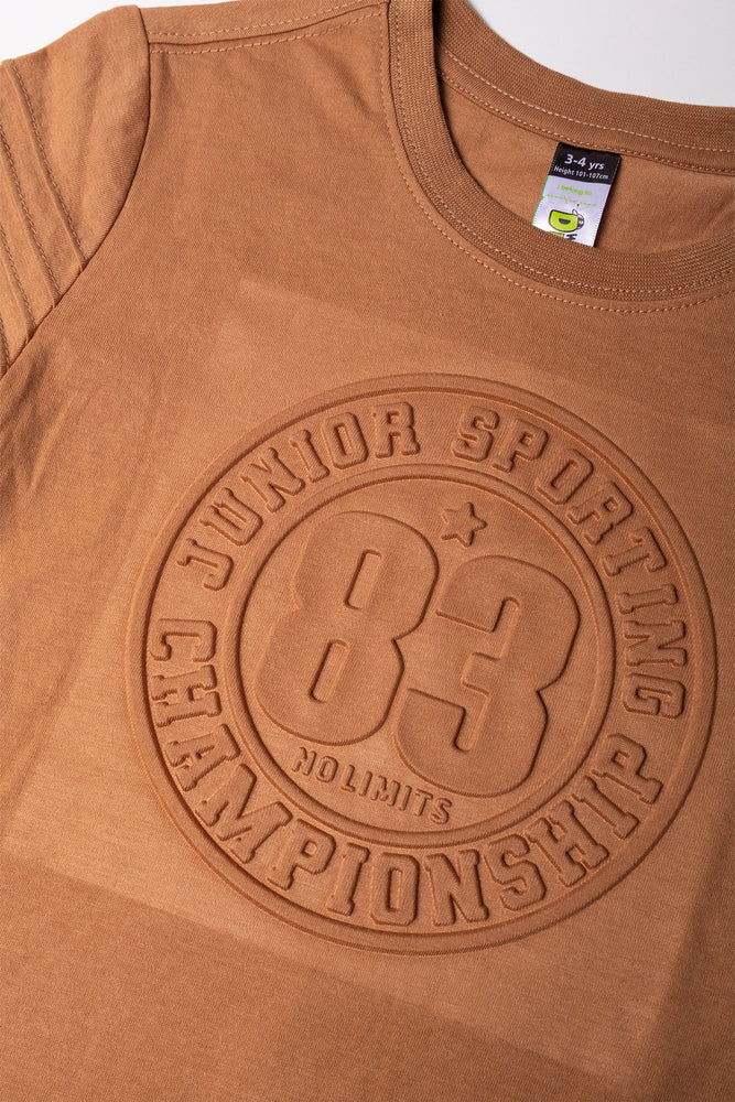 Tuxedo Short Sleeve T-Shirt Tan (1)