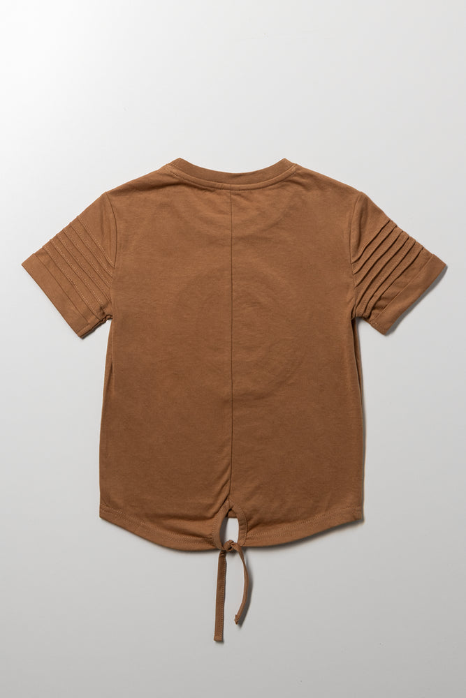 Tuxedo Short Sleeve T-Shirt Tan (2)