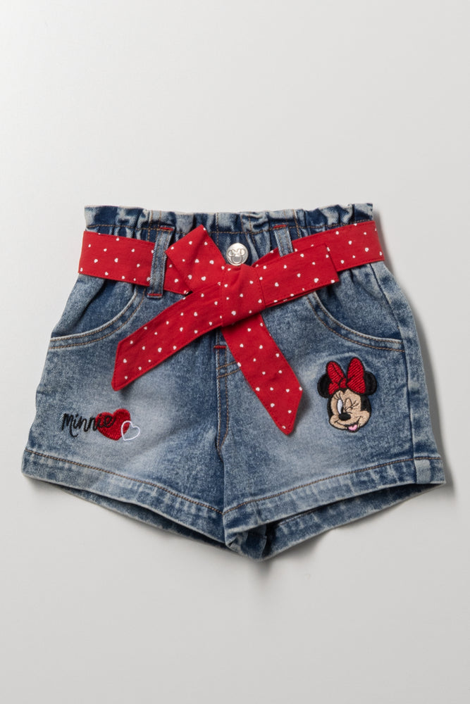 Minnie Mouse Denim Shorts Blue