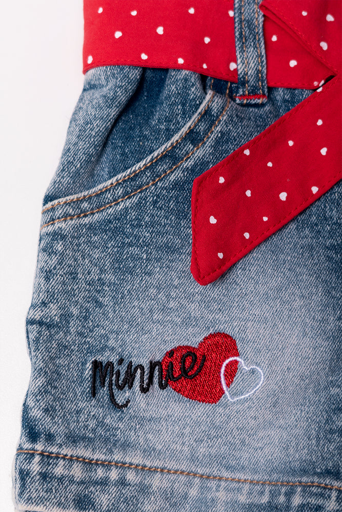 Minnie Mouse Denim Shorts Blue (1)