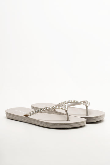 Diamante Flip Flop Natural