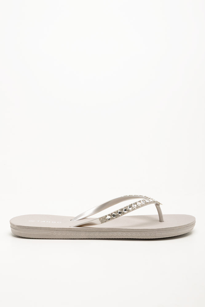 Diamante Flip Flop Natural