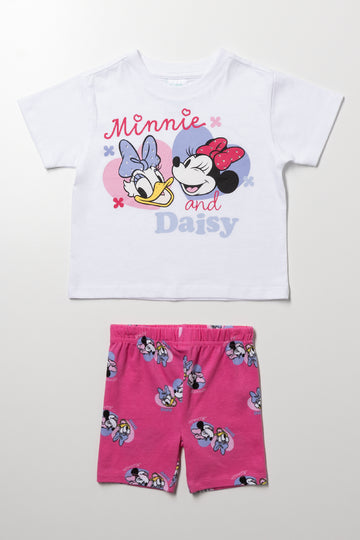 Minnie Mouse Set White And Pink