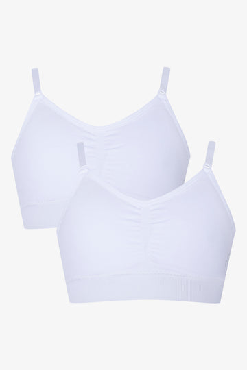 2 Pack Seamfree Bras White