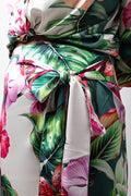 Floral Satin Wrap Skirt Multi (3)
