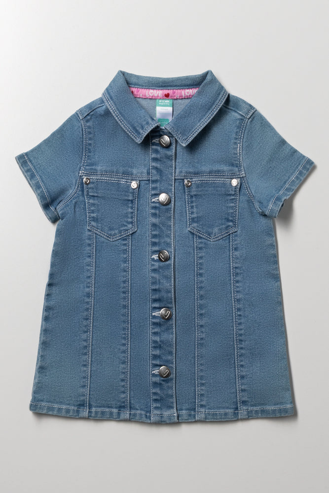 Denim Shirt Dress Blue