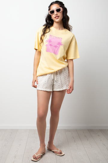 Textured Shorts White