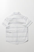 Short Sleeve Linen Blend Shirt White (3)