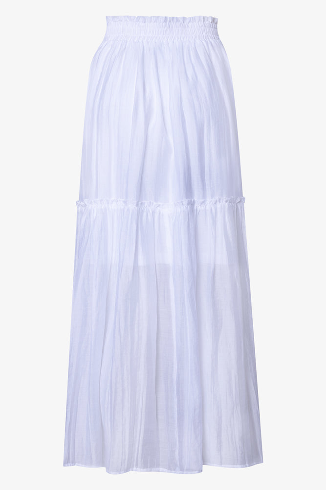 Tiered Skirt White