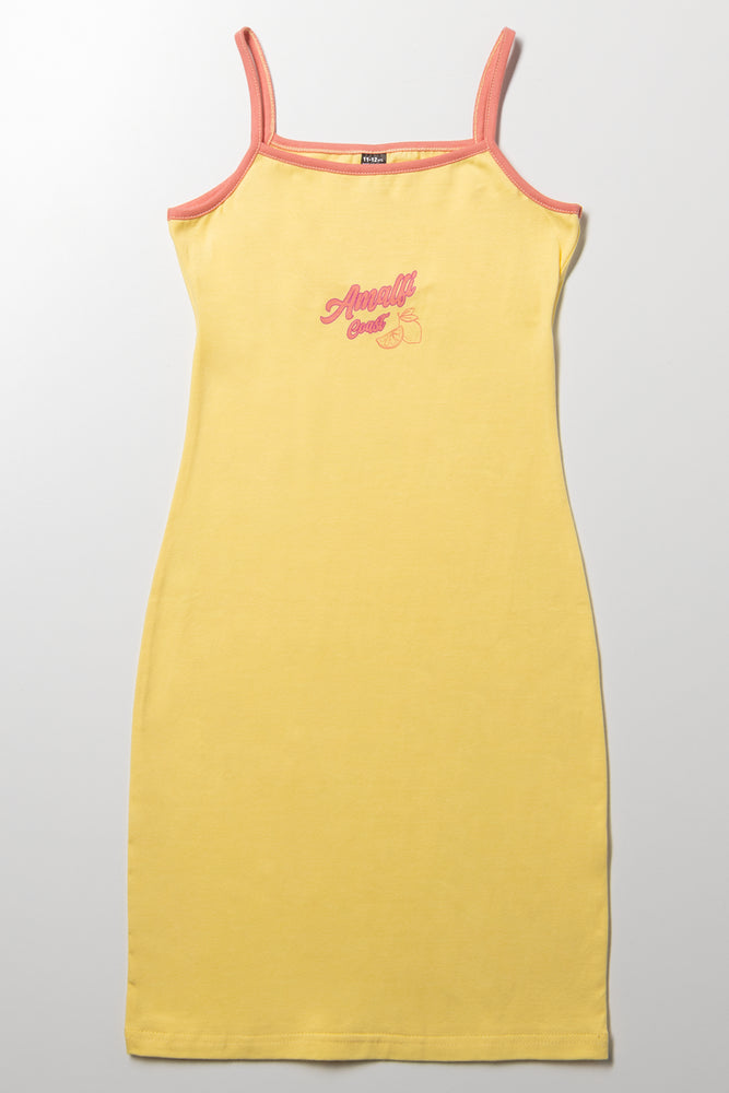 Bodycon Dress Yellow