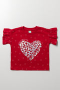 Drop Shoulder T-Shirt Red