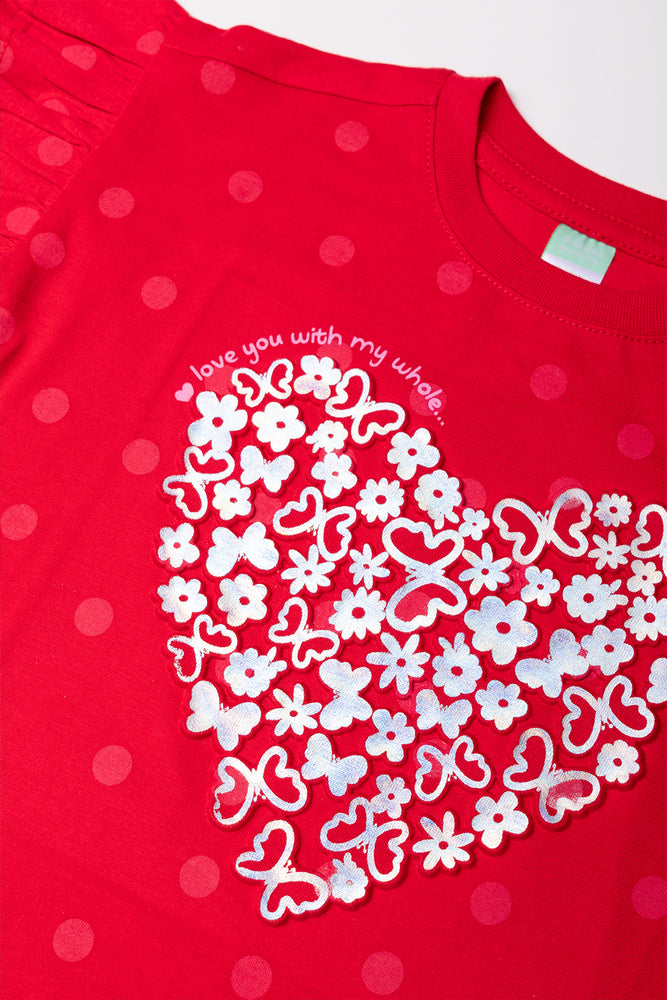 Drop Shoulder T-Shirt Red (1)