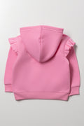 Zip Through Hooded Tracktop Pink (2)