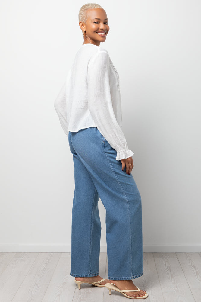 Long Sleeve Blouse White