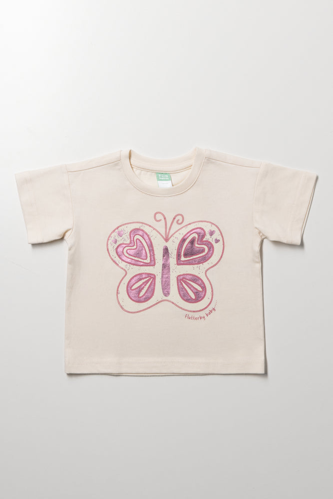 Drop Shoulder Boxy T-Shirt Natural