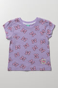 Bow Puff Sleeve T-Shirt Lilac