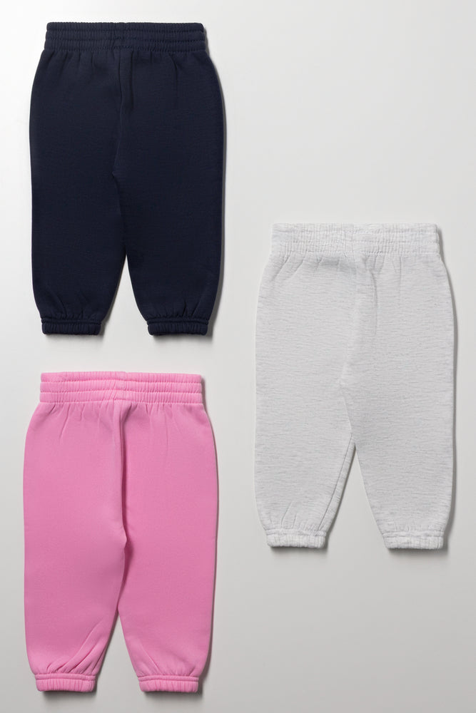 3 Pack Trackpants Pink, Black And Grey (2)