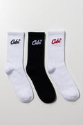 3 Pack Socks Black And White